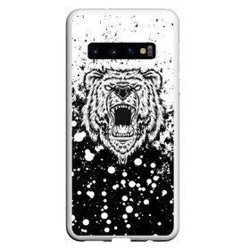 Чехол для Samsung Galaxy S10 с принтом Grizzly Bear в Кировске, Силикон | Область печати: задняя сторона чехла, без боковых панелей | Тематика изображения на принте: animal | bear | grizzly | paint | гризли | животные | краска | медведь