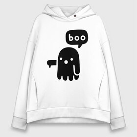 Женское худи Oversize хлопок с принтом Boo в Кировске, френч-терри — 70% хлопок, 30% полиэстер. Мягкий теплый начес внутри —100% хлопок | боковые карманы, эластичные манжеты и нижняя кромка, капюшон на магнитной кнопке | 19 | 2019 | boo | ghost | halloween | бу | ведьма | зло | картинка | нечисть | приведение | призрак | прикольная | тыква | тьма | ужас | хелловин | хеллоувин | хэллоуин