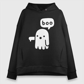 Женское худи Oversize хлопок с принтом Boo в Кировске, френч-терри — 70% хлопок, 30% полиэстер. Мягкий теплый начес внутри —100% хлопок | боковые карманы, эластичные манжеты и нижняя кромка, капюшон на магнитной кнопке | 19 | 2019 | boo | ghost | halloween | бу | ведьма | зло | картинка | нечисть | приведение | призрак | прикольная | тыква | тьма | ужас | хелловин | хеллоувин | хэллоуин