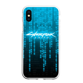 Чехол для iPhone XS Max матовый с принтом CYBERPUNK 2077 в Кировске, Силикон | Область печати: задняя сторона чехла, без боковых панелей | 2077 | cyberpunk 2020 | cyberpunk 2077 | cyberpunk 2077 samurai | cyberpunk city | кибер панк. | киберпанк | киберпанк 2077