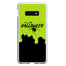 Чехол для Samsung S10E с принтом Happy Halloween в Кировске, Силикон | Область печати: задняя сторона чехла, без боковых панелей | Тематика изображения на принте: ghost | halloween | ведьма | джек | дух | кельты | монстр | нечисть | паук | паутина | праздник | привидение | призрак | пугало | тень | тыква | хеллоуин | хэллоуин