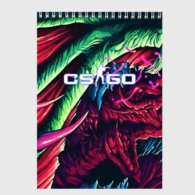 Скетчбук с принтом CSGO-HYPER BEAST в Кировске, 100% бумага
 | 48 листов, плотность листов — 100 г/м2, плотность картонной обложки — 250 г/м2. Листы скреплены сверху удобной пружинной спиралью | awp | counter strike | cs go | cs go global offensive | hyper beast | skin cs | team cs | команды cs | скины оружия | скоростной зверь | хайпер бист