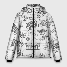 Мужская зимняя куртка 3D с принтом Billie Eilish Graffiti Gray в Кировске, верх — 100% полиэстер; подкладка — 100% полиэстер; утеплитель — 100% полиэстер | длина ниже бедра, свободный силуэт Оверсайз. Есть воротник-стойка, отстегивающийся капюшон и ветрозащитная планка. 

Боковые карманы с листочкой на кнопках и внутренний карман на молнии. | billie | eilish | graffiti | grunge | айлиш | беляш | беляшик | билли | биляш | граффити | татуировки