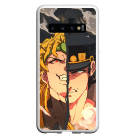 Чехол для Samsung Galaxy S10 с принтом Dio Brando x Jotaro в Кировске, Силикон | Область печати: задняя сторона чехла, без боковых панелей | jojo | джоджо | джонатан | джостар | манга | невероятные приключения | ранобэ | хамон