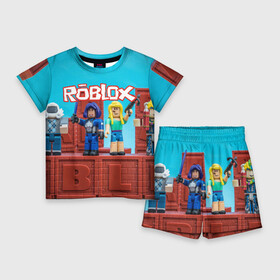 Детский костюм с шортами 3D с принтом Roblox в Кировске,  |  | roblox | roblox games | игра роблокс | роблокс симулятор
