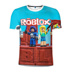 Мужская футболка 3D спортивная с принтом Roblox в Кировске, 100% полиэстер с улучшенными характеристиками | приталенный силуэт, круглая горловина, широкие плечи, сужается к линии бедра | roblox | roblox games | игра роблокс | роблокс симулятор