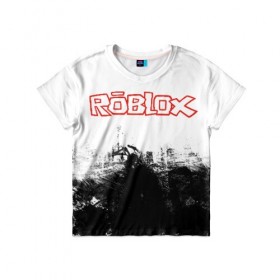Детская футболка 3D с принтом Roblox в Кировске, 100% гипоаллергенный полиэфир | прямой крой, круглый вырез горловины, длина до линии бедер, чуть спущенное плечо, ткань немного тянется | Тематика изображения на принте: 