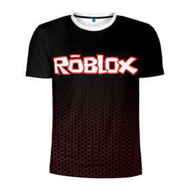 Мужская футболка 3D спортивная с принтом Roblox в Кировске, 100% полиэстер с улучшенными характеристиками | приталенный силуэт, круглая горловина, широкие плечи, сужается к линии бедра | 