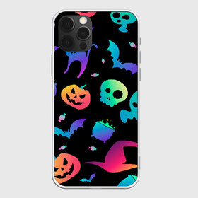 Чехол для iPhone 12 Pro Max с принтом Rainbow Halloween в Кировске, Силикон |  | diy | ghost | halloween | horror | makeup | scary | trick or treat | вампир | ведьма | кошка | луна | магия | новинки | ночь | тыква | хэллоуин