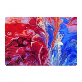 Магнитный плакат 3Х2 с принтом Синие и красные разводы в Кировске, Полимерный материал с магнитным слоем | 6 деталей размером 9*9 см | abstract | acrylic | art | color | liquid | modern | paint | painting | splash | абстракция | акрил | арт | брызги | жидкость | искусство | краска | пятна | рисунок | современный