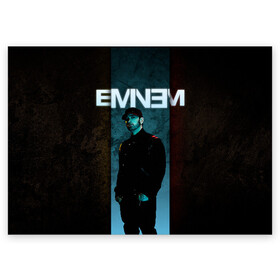 Поздравительная открытка с принтом Eminem в Кировске, 100% бумага | плотность бумаги 280 г/м2, матовая, на обратной стороне линовка и место для марки
 | emenem | eminem | hip hop | hiphop | kamikaze | marshal mathers | marshall | marshall mathers | rap | rap god | revival | slim shadi | slim shady | venom | еминем | олдскул | реп | рэп | хипхоп | эминем