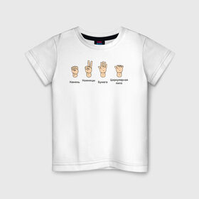 Детская футболка хлопок с принтом Циркулярная пила в Кировске, 100% хлопок | круглый вырез горловины, полуприлегающий силуэт, длина до линии бедер | камень | мила | ножницы | рука | тб | циркулярная. техника безопасности