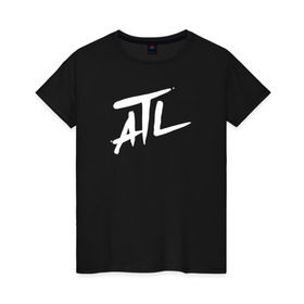 Женская футболка хлопок с принтом ATL ACIDHOUZE в Кировске, 100% хлопок | прямой крой, круглый вырез горловины, длина до линии бедер, слегка спущенное плечо | acidhouze | atl | atl acidhouze | rap | russia | атл | реп | россия