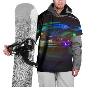 Накидка на куртку 3D с принтом Neon в Кировске, 100% полиэстер |  | neon | город | города | городе | городом | городской | неон | неонка | неоновые | неоновый | свет | светящиеся | светящийся | светящимся