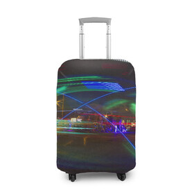 Чехол для чемодана 3D с принтом Neon в Кировске, 86% полиэфир, 14% спандекс | двустороннее нанесение принта, прорези для ручек и колес | neon | город | города | городе | городом | городской | неон | неонка | неоновые | неоновый | свет | светящиеся | светящийся | светящимся