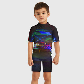 Детский купальный костюм 3D с принтом Neon в Кировске, Полиэстер 85%, Спандекс 15% | застежка на молнии на спине | neon | город | города | городе | городом | городской | неон | неонка | неоновые | неоновый | свет | светящиеся | светящийся | светящимся