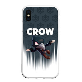 Чехол для iPhone XS Max матовый с принтом BRAWL STARS CROW в Кировске, Силикон | Область печати: задняя сторона чехла, без боковых панелей | brawl stars | bull | colt | crow | leon | stars | берли | бо | брок | ворон | джесси | динамайк | дэррил | кольт | леон | мортис | нита | пайпер | пенни | поко | пэм | рикошет | спайк | фрэнк | шелли | эль примо