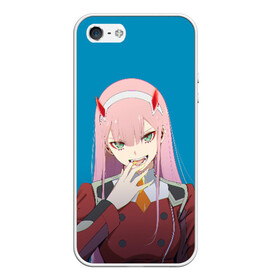 Чехол для iPhone 5/5S матовый с принтом Darling In The Franxx в Кировске, Силикон | Область печати: задняя сторона чехла, без боковых панелей | 02 | anime | darling in the franxx | hiro | manga | zero two | аниме | ахегао | любимый во франксе | манга | милый во франксе | ноль два | хиро