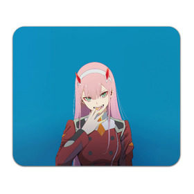 Коврик для мышки прямоугольный с принтом Darling In The Franxx в Кировске, натуральный каучук | размер 230 х 185 мм; запечатка лицевой стороны | 02 | anime | darling in the franxx | hiro | manga | zero two | аниме | ахегао | любимый во франксе | манга | милый во франксе | ноль два | хиро