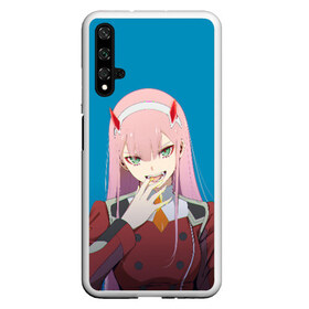 Чехол для Honor 20 с принтом Darling In The Franxx в Кировске, Силикон | Область печати: задняя сторона чехла, без боковых панелей | 02 | anime | darling in the franxx | hiro | manga | zero two | аниме | ахегао | любимый во франксе | манга | милый во франксе | ноль два | хиро