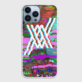 Чехол для iPhone 13 Pro Max с принтом two XX glitch background в Кировске,  |  | Тематика изображения на принте: 02 | anime | darling in the franxx | hiro | manga | zero two | аниме | ахегао | любимый во франксе | манга | милый во франксе | ноль два | хиро