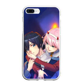 Чехол для iPhone 7Plus/8 Plus матовый с принтом Darling In The Franxx в Кировске, Силикон | Область печати: задняя сторона чехла, без боковых панелей | 02 | anime | darling in the franxx | hiro | manga | zero two | аниме | ахегао | любимый во франксе | манга | милый во франксе | ноль два | хиро