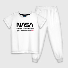 Детская пижама хлопок с принтом NASA в Кировске, 100% хлопок |  брюки и футболка прямого кроя, без карманов, на брюках мягкая резинка на поясе и по низу штанин
 | Тематика изображения на принте: alien | area 51 | nasa | space x | ufo | америка | американский | астронавт | звезды | земля | зона 51 | инопланетянин | космонавт | космос | луна | марс | наса | нло | планета | пришельцы | ракета | роскосмос | созвездие