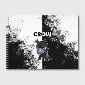 Альбом для рисования с принтом Brawl Stars CROW в Кировске, 100% бумага
 | матовая бумага, плотность 200 мг. | brawl | brawl stars | crow | leon | stars | бравл | бравл старс | браво старс | игра | компьютерная | кров | леон | онлайн | старс