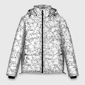 Мужская зимняя куртка 3D с принтом Белые мыши в Кировске, верх — 100% полиэстер; подкладка — 100% полиэстер; утеплитель — 100% полиэстер | длина ниже бедра, свободный силуэт Оверсайз. Есть воротник-стойка, отстегивающийся капюшон и ветрозащитная планка. 

Боковые карманы с листочкой на кнопках и внутренний карман на молнии. | белый | грызуны | крыса | мышка | мышь | петтерн | стая | толпа