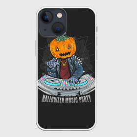 Чехол для iPhone 13 mini с принтом Halloween party в Кировске,  |  | diy | ghost | halloween | horror | makeup | scary | skull clown | trick or treat | вампир | ведьма | кошка | луна | магия | ночь | тыква | хэллоуин