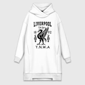 Платье-худи хлопок с принтом LIVERPOOL в Кировске,  |  | lfc | liverpool | sport | ynwa | ливерпуль | лфк | спорт