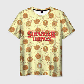 Мужская футболка 3D с принтом Stranger Thing. Pancakes в Кировске, 100% полиэфир | прямой крой, круглый вырез горловины, длина до линии бедер | Тематика изображения на принте: beyond | eleven | hopper | jane | mike | stranger | things | wheeler | дастин | дела | джейн | загадочные | майк | одиннадцать | очень | события | странные | уилер | хендерсон | хоппер