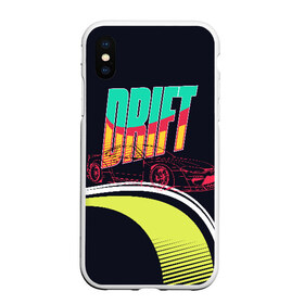 Чехол для iPhone XS Max матовый с принтом Drift Style в Кировске, Силикон | Область печати: задняя сторона чехла, без боковых панелей | Тематика изображения на принте: bosozoku | bosozoku style | drag | drift | japan style | jdm | босудзоку | босузоку | дрифт