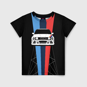 Детская футболка 3D с принтом BMW в Кировске, 100% гипоаллергенный полиэфир | прямой крой, круглый вырез горловины, длина до линии бедер, чуть спущенное плечо, ткань немного тянется | auto | bmw | bmw motorsport | im | x5 | x6 | беха | бмв | бэха