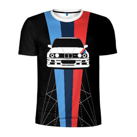 Мужская футболка 3D спортивная с принтом BMW в Кировске, 100% полиэстер с улучшенными характеристиками | приталенный силуэт, круглая горловина, широкие плечи, сужается к линии бедра | auto | bmw | bmw motorsport | im | x5 | x6 | беха | бмв | бэха