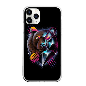 Чехол для iPhone 11 Pro матовый с принтом RETRO CYBER BEAR в Кировске, Силикон |  | hotline miami | neon | outrun | outrun electro | retro | retrowave | synth | synthwave | неон | ретро | хотлайн майами