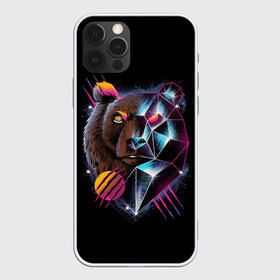 Чехол для iPhone 12 Pro Max с принтом RETRO CYBER BEAR в Кировске, Силикон |  | Тематика изображения на принте: hotline miami | neon | outrun | outrun electro | retro | retrowave | synth | synthwave | неон | ретро | хотлайн майами