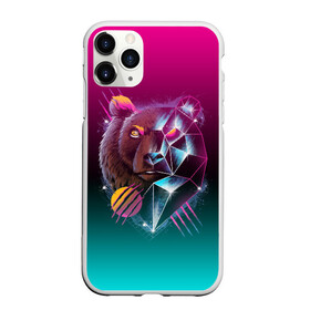 Чехол для iPhone 11 Pro Max матовый с принтом RETRO CYBER BEAR NEON в Кировске, Силикон |  | hotline miami | neon | outrun | outrun electro | retro | retrowave | synth | synthwave | неон | ретро | хотлайн майами