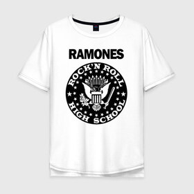 Мужская футболка хлопок Oversize с принтом Ramones в Кировске, 100% хлопок | свободный крой, круглый ворот, “спинка” длиннее передней части | ramone | ramones | группа | джонни | джоуи | ди ди томми | марки | панк | поп | раманес | раманэс | рамон | рамонес | рамонэс | рамоун | рамоунз | рамоунс | рок | хард | хардрок