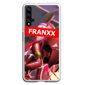 Чехол для Honor 20 с принтом Darling In The Franxx в Кировске, Силикон | Область печати: задняя сторона чехла, без боковых панелей | Тематика изображения на принте: 02 | anime | darling in the franxx | hiro | manga | zero two | аниме | ахегао | любимый во франксе | манга | милый во франксе | ноль два | хиро