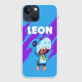 Чехол для iPhone 13 mini с принтом BRAWL STARS LEON SHARK в Кировске,  |  | android | brawl stars | colt | crow | games | leon | penny | poco. | shelly | spike | wanted | брав | бравл старс | звезды | игры | мобильные игры | старс