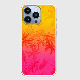 Чехол для iPhone 13 Pro с принтом РЕТРО ПАЛЬМЫ в Кировске,  |  | hotline miami | neon | new retro wave | outrun | outrun electro | paints | palmen | rainbow | retro | retrowave | summer | synth | synthwave | tropical | брызги | брызги красок | звёзды | космос | краски | лето | неон | пальмы | радуга | 