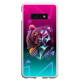 Чехол для Samsung S10E с принтом RETRO CYBER BEAR NEON в Кировске, Силикон | Область печати: задняя сторона чехла, без боковых панелей | hotline miami | neon | new retro wave | outrun | outrun electro | retro | retrowave | synth | synthwave | медведь | неон | ретро | хотлайн майами