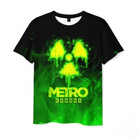 Мужская футболка 3D с принтом METRO EXODUS в Кировске, 100% полиэфир | прямой крой, круглый вырез горловины, длина до линии бедер | 