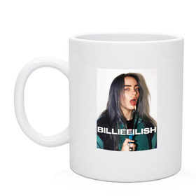 Кружка с принтом BILLIE EILISH в Кировске, керамика | объем — 330 мл, диаметр — 80 мм. Принт наносится на бока кружки, можно сделать два разных изображения | bilie | billi | billie | eilish | eillish | elish | ellish | айлиш | алиш | били | билли | эйлиш | элиш