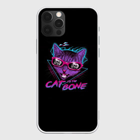 Чехол для iPhone 12 Pro Max с принтом Cat To The Bone в Кировске, Силикон |  | 80 | bone | bones | cat | cyber | game | hotline | hotlinemiami | maiami | music | outrun | retro | retrowave | skull | synth | synthwave | игра | кибер | кот | кошка | ретро | череп