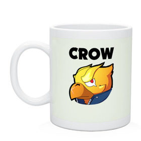 Кружка с принтом BRAWL STARS CROW PHOENIX в Кировске, керамика | объем — 330 мл, диаметр — 80 мм. Принт наносится на бока кружки, можно сделать два разных изображения | android | brawl stars | colt | crow | games | leon | penny | poco. | shelly | spike | wanted | брав | бравл старс | звезды | игры | мобильные игры | старс