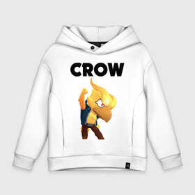 Детское худи Oversize хлопок с принтом BRAWL STARS CROW PHOENIX в Кировске, френч-терри — 70% хлопок, 30% полиэстер. Мягкий теплый начес внутри —100% хлопок | боковые карманы, эластичные манжеты и нижняя кромка, капюшон на магнитной кнопке | Тематика изображения на принте: android | brawl stars | colt | crow | games | leon | penny | poco. | shelly | spike | wanted | брав | бравл старс | звезды | игры | мобильные игры | старс