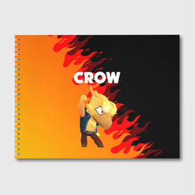 Альбом для рисования с принтом BRAWL STARS CROW PHOENIX в Кировске, 100% бумага
 | матовая бумага, плотность 200 мг. | android | brawl stars | colt | crow | games | leon | penny | poco. | shelly | spike | wanted | брав | бравл старс | звезды | игры | мобильные игры | старс