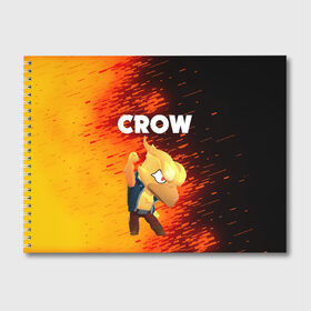 Альбом для рисования с принтом BRAWL STARS CROW PHOENIX в Кировске, 100% бумага
 | матовая бумага, плотность 200 мг. | android | brawl stars | colt | crow | games | leon | penny | poco. | shelly | spike | wanted | брав | бравл старс | звезды | игры | мобильные игры | старс